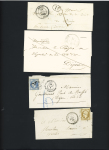COTE D'OR : 1838-1895, Lot de 26 lettres au départ