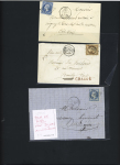 COTE D'OR : 1838-1895, Lot de 26 lettres au départ