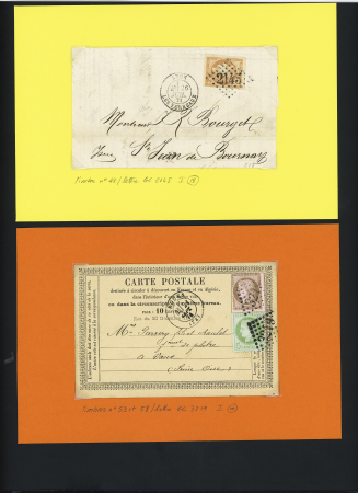 1850-1874, Sélection de 28 lettres et 2 devants dont