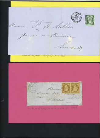 1850-1874, Sélection de 28 lettres et 2 devants dont
