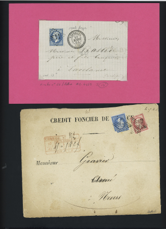 1850-1874, Sélection de 28 lettres et 2 devants dont