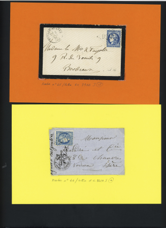 1850-1874, Sélection de 28 lettres et 2 devants dont