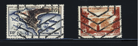 N°1200 Bartholdi et 1212 Védy,  avec annulation hexagonale