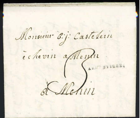 Petite MP "Armentières" (L n°3, 1774), ind 20. TB