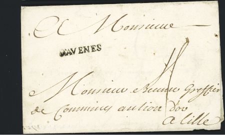 MP "Avesnes" (L12, ind 22), 1724, certificat Pothion. TB