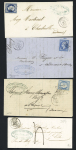 Fourmies : 7 plis dont n°55 OBL CAD conv-station "Fourmies H. Auln" (1876) sur CP précurseur. TB