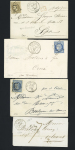 10 lettres d'Haubourdin dont n°56 OBL T16 (22 juil 76) sur lettre pour la Suisse. TB