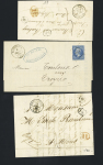 10 lettres d'Haubourdin dont n°56 OBL T16 (22 juil 76) sur lettre pour la Suisse. TB