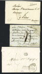13 lettres d'Hazebrouck dont n°14 en paire  OBL PC 1500 + T15 (1859) + boite rurale "D" de Hondeghem sur lettre pour Tournai (Belgique). TB