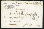 64 lettres de Lille, majorité marques postales dont 1 lettre AFF n°17 OBL GC 2046. TB