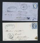 Merville : 9 plis dont convoyeur-station "Merville Arm. Ber" (1875). TB