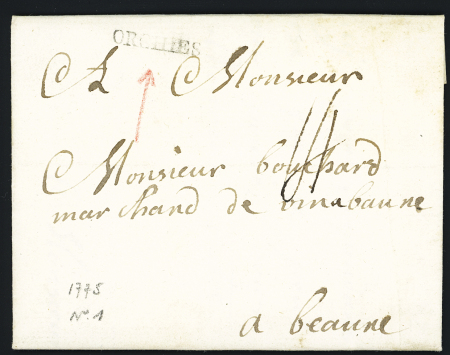 Orchies : petite MP "Orchies" (L n°1A - 1775), ind 17. TB