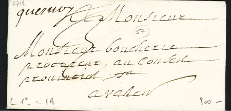 Marque manuscrite "Quesnoy" (L n°1A - ind 20). TB