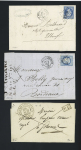 19 plis de Saint-Amand les Eaux dont MP rouge (55 x 9 mm) (1821). TB