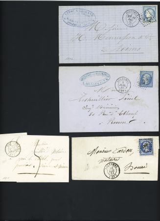 Solesmes : 9 lettres dont 3 boites rurales. TB