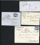 Somain : 6 plis dont 2 LST avec cirives diff. "57 Somain" (1851 ind 15 et 1853 ind 17). TB