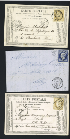 Tourcoing : 19 plis dont petite MP"Tourcoing" (L n°1 - 1788) et conv. Station "Tourcoing M .LIL" (1874). TB lot