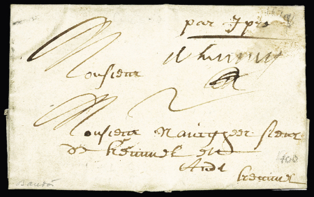 Tournay : marque manuscrite "de Tournay" (L n°1 - 1690), ind 19. TB