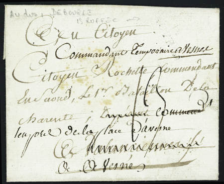 N°13, touché + 16 OBL ancre + CAD "Borysthène" (1860) sur lettre. TB
