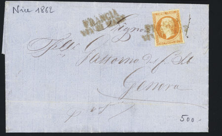 1795-1930, Timbres et lettres de France dont N°16 OBL