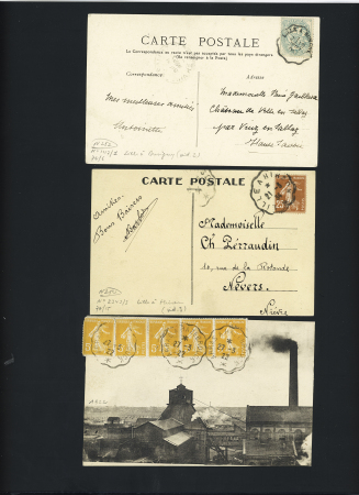 8 lettres avec convoyeurs stations + 6 convoyeurs lignes sur cartes postales - plupart du département du Nord. TB