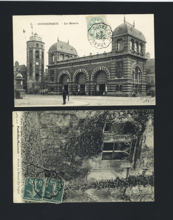 8 lettres avec convoyeurs stations + 6 convoyeurs lignes sur cartes postales - plupart du département du Nord. TB