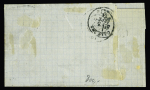 N°25 + 40 en paire + 37 OBL GC 3194 + T17 "Romorantin (40)" (5 sept 71) sur lettre pour Orléans. RR et TB