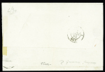 Lettre à en-tête du Tribunal de Commerce de Lyon avec CAD "Lyon les Terreaux" (15 sept 71) pour Lyon avec timbre-taxe n°4A (leg touché en haut), 15c noir avec surcharge manuscrite "25" OBL T17 Lyon. RR, TB, cote Yver