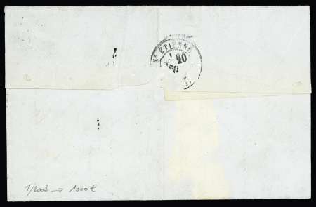 N°42, bande de 4, OBL GC 1307 + T17 Dijon Côte d'Or (18 avril 71) sur lettre pour Saint-Etienne. TB, cote Yvert 1700€