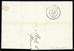 N°29 OBL losange de points ambulant "PS 2°" + CAD noir "Metz (13.6.71) + CAD violet "Metz F" (13.6.71) sur lettre pour Orléans non taxée à l'arrivée avec marque "20" au crayon rouge pour confirmation du paiement en