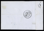 N°37 (pd) OBL GC 2924 sur lettre de Metz pour Pont à Mousson avec très rare taxe 20 tampon façon manuscrite (modèle n'ayant servi que 2 jours) avec arrivée T17 Metz. RR et TB