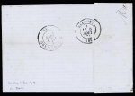 Alsace n°6 OBL CAD "Muhlhausen im Elsass" (aout 71) sur lettre pour Montbéliard avec n°43, 2 pièces, OBL PC du GC 420. AFF RR et TB