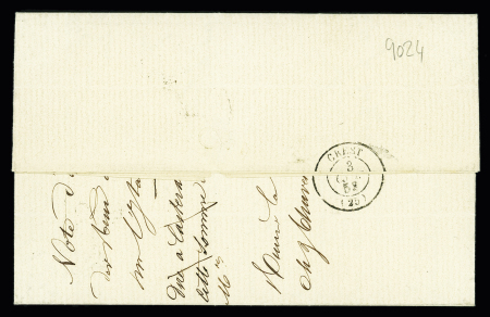 Lettre avec CAD T15 "3 Marseille 3 (12)" (1853) + cachet ovale bleu "CHs &  AUGte Bazin administration des paquebots à vapeur français Marseille + taxe 25 double-trait pour Crest (Drôme). TB