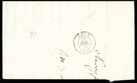VAUCLUSE : cursive "86 Courthezon" + dateur "A" (1847)