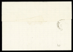 N°90 OBL CAD "Marseille ligne de Tunis" (1881) répété à côté sur lettre pour Marseille (S 554, ind 18), rare et TB