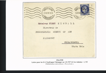 N°372, 4 pièces perforés "MH" (Messagerie Hachette Paris) sur étiquette de colis pour Nevers. TB