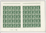 n°159, millésimes : bloc de 4 (1), 2 paires (2 et 3), bloc de 4 (2) et un panneau de 50 avec millésime 1 et mention imprimée dans la marge "D 202 27". TB