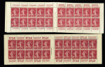 4 carnets du n°191 : Evian (S 89) - Grey Poupon (S 90) - Le Secours (S 90) - Le Secours (S88). TB. Cote 1000€