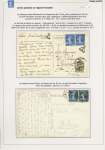 n°192 - 4 plis dont 2 paires sur CP pour la Suisse au tarif frontalier (1 acceptée, 1 taxée pour abus de distance). Rare et TB