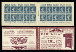 4 carnets : n°192 C3 (S96) - n°192 C1 (S89) - n°192 C3 (S91) - n°192 C2 (S102 - couv moto Monet et Goyon - Radio Snap). TB. Cote 1240€