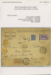 3 lettres : n°158 OBL Meaux (11.7.21 - utilisation anticipée car le timbre a été émis le 15 juillet) - n°158 + 140 + 159 + 161, 2 pièces OBL Maiche Doubs sur lettre chargée du second échelon de poids frontalier