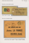 4 plis dont 3 AFF n°158 dont carte avis de passage sous bande, bulletin des retraites ouvrières et paysannes et env hors-sac. TB