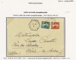 3 plis dont n°137 + 138 OBL CAD hexagonal de levée exceptionnelle "Paris départ" (1908) et "Paris 5 av de la République" (1911). TB