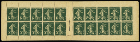 Carnet n°137 C5 avec papier GC. TB. Cote 500€