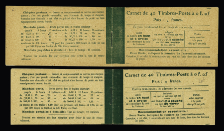 Carnet n°137 C7 (taxes révisées le 12 aout 1919). TB. Cote 360€