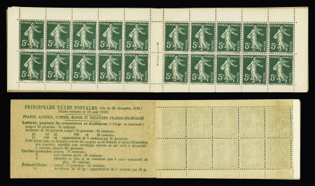 Carnet n°137 C7 (taxes révisées le 12 aout 1919). TB. Cote 360€