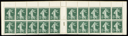 Carnet n°137 C9 (mention Loi du 29 mars 1920). TB. Cote 370€