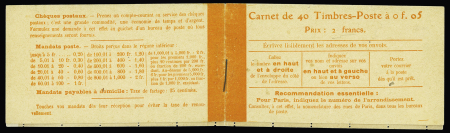 Carnet n°158 C1. TB. Cote 270€