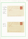 Ensemble spécialisé sur le 10c Semeuse camée rouge : paraoblitérés, millésimes, lettres (dont n°138 perforés "B.A") sur lettre à en-tête "La Buire Automobiles", roulettes sur raccords, entiers postaux, carnet A