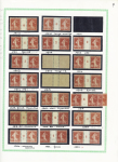 Ensemble spécialisé sur le 10c Semeuse camée rouge : paraoblitérés, millésimes, lettres (dont n°138 perforés "B.A") sur lettre à en-tête "La Buire Automobiles", roulettes sur raccords, entiers postaux, carnet A